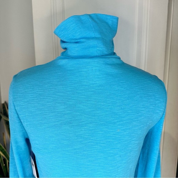 NWT GAP Essential Rib Turtleneck T-Shirt blue SMALL - Picture 8 of 12
